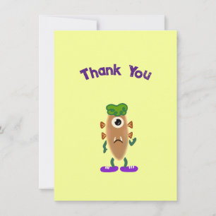 Potato monster thank you card