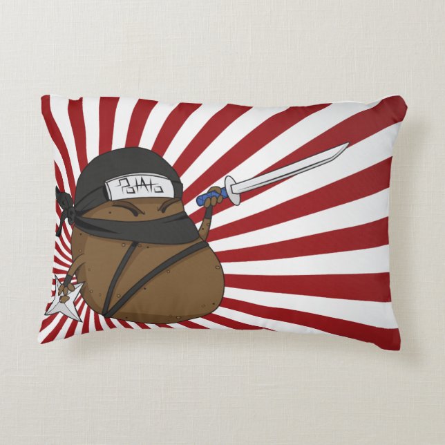 potato ninja decorative cushion (Back)