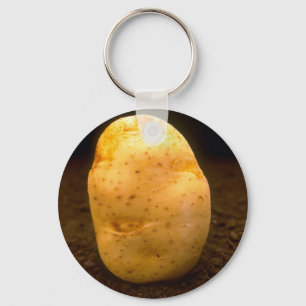 Potato on dirt key ring
