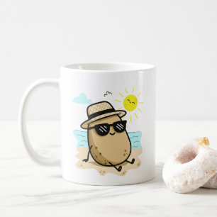Potato On The Beach Summer Vibes Coffee Mug