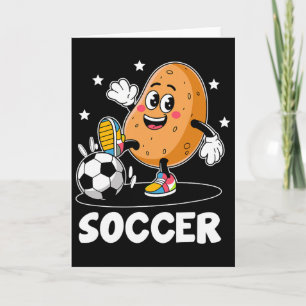Potato Playing Soccer Player Sports Athlete Game F Card