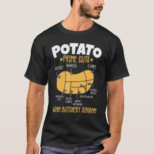 Potato Prime Cuts Spud Life Vegan French Fries Tat T-Shirt