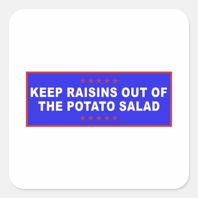 Potato Salad Funny Meme Square Sticker (Front)