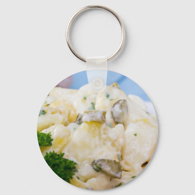 Potato salad with sausage and mustard key ring (Front)