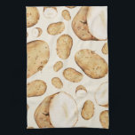 Potato Spud Pattern Tea Towel<br><div class="desc">Stylish kitchen town features a fun and whimsical potato illustration pattern. A stylishly fun and whimsical addition to your kitchen towel collection, thoughtful modern home gift for the cook in your life, or stylish kitchen gift for any occasion. Designed as a template, you can create your own patterned kitchen towel:...</div>