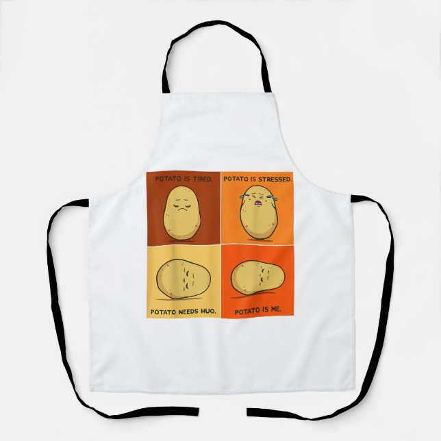 Potato Spud Root Vegetable Tater Vegan Lover Keto  Apron (Front)