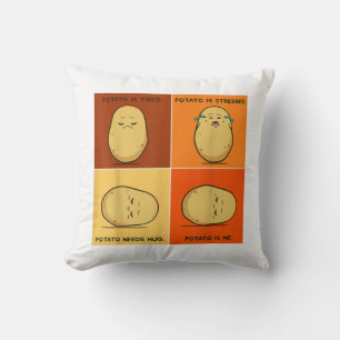 Potato Spud Root Vegetable Tater Vegan Lover Keto Cushion