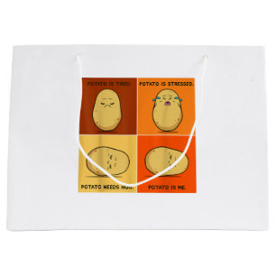 Potato Spud Root Vegetable Tater Vegan Lover Keto  Large Gift Bag