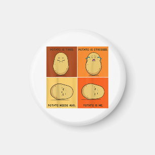 Potato Spud Root Vegetable Tater Vegan Lover Keto Magnet