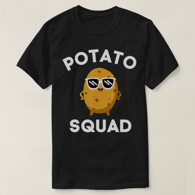 POTATO SQUAD Funny Smiling Vegetarian Matching Pot T-Shirt (Design Front)
