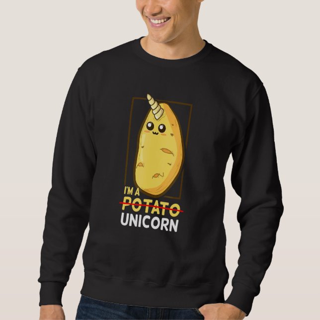 Potato Unicorn Vegetable Yam Sweatshirt (Front)