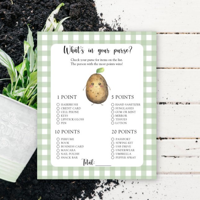 Potato - What's in your purse baby shower game (Creator Uploaded)