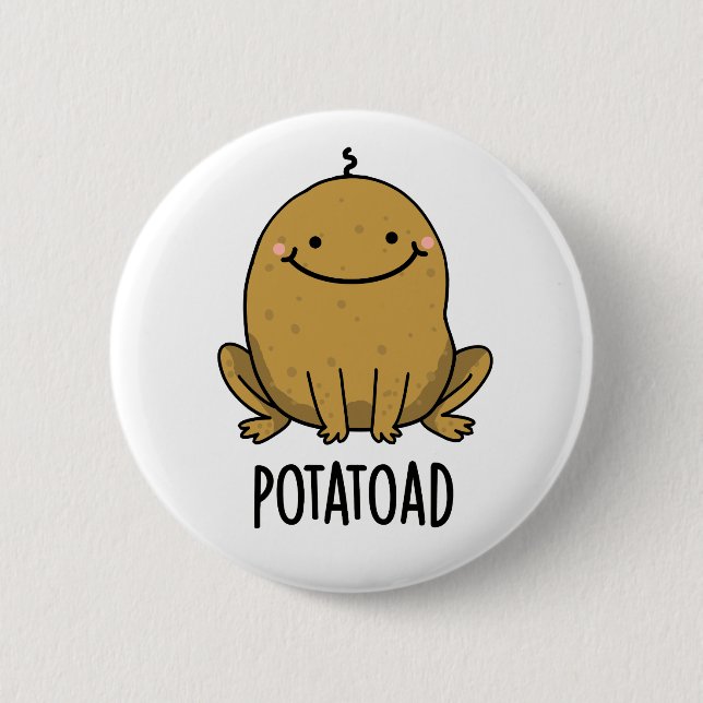 Potatoad Funny Potato Toad Pun  6 Cm Round Badge (Front)