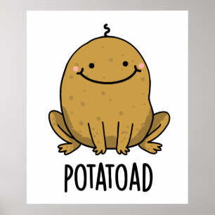Potatoad Funny Potato Toad Pun  Poster