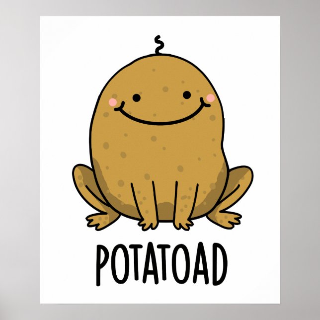 Potatoad Funny Potato Toad Pun Poster (Front)