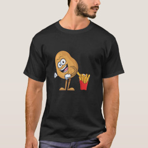 Potatoe Making French Fries - Fast Food Eater Pota T-Shirt