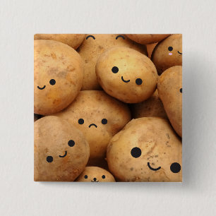 Potatoes 15 Cm Square Badge