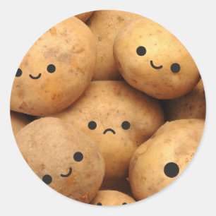 Potatoes Classic Round Sticker