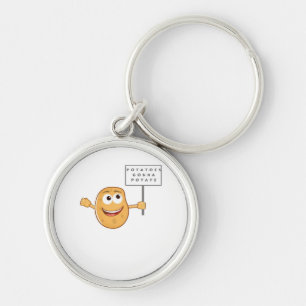 Potatoes Gonna Potate Vegetable Pun Light Humor Key Ring