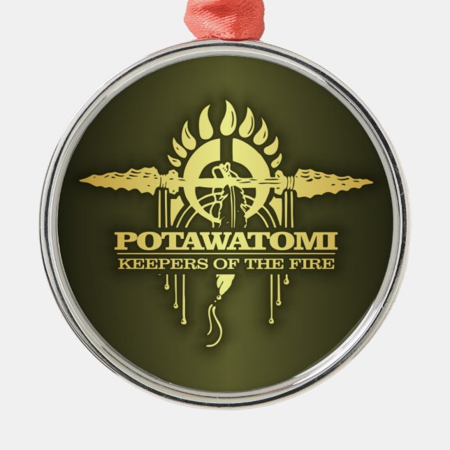 Potawatomi 2o metal ornament (Front)