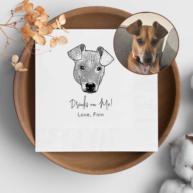Potcake Dog Personalised Drink On Me Napkin (Creator Uploaded)