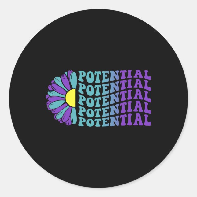 Potential Suicide Prevention Depression Awareness  Classic Round Sticker (Front)