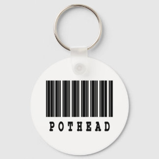 pothead barcode design key ring