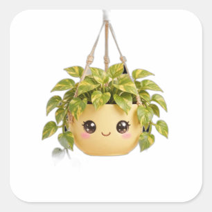 Pothos Kawaii Indoor Plant Sticker