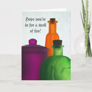 Potion Bottles Halloween Card