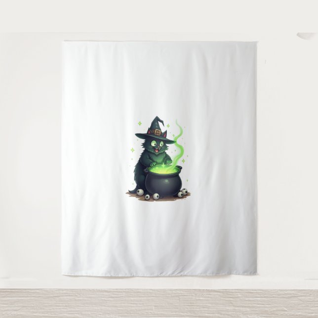 Potion-Brewing Cat Tapestry (Front)
