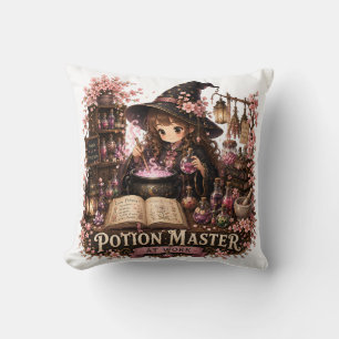 Potion Master At Work Cute Fantasy Witch Cushion