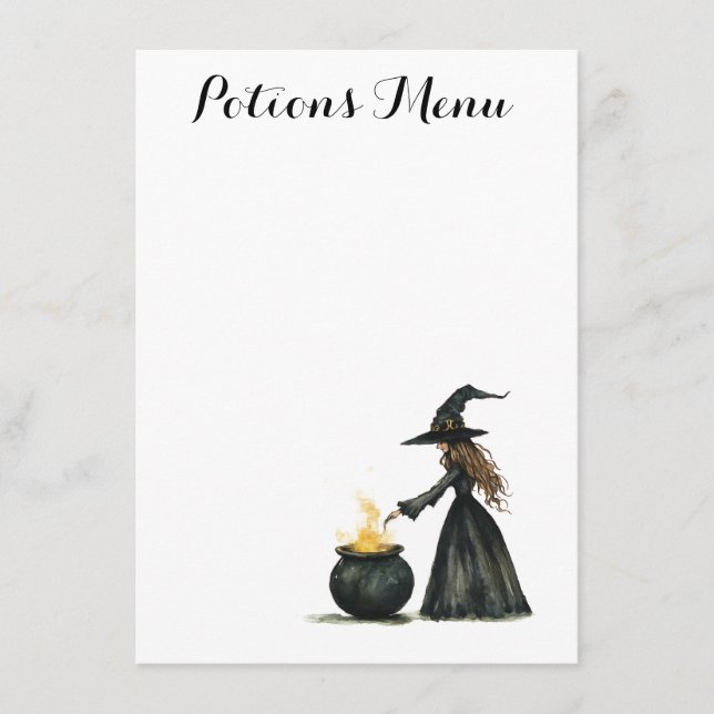 Potions Cocktail Menu (Front)