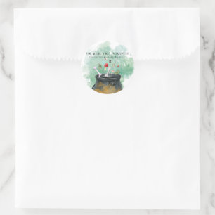 Potions, Spells & Magic Brew Witches Cauldron Classic Round Sticker