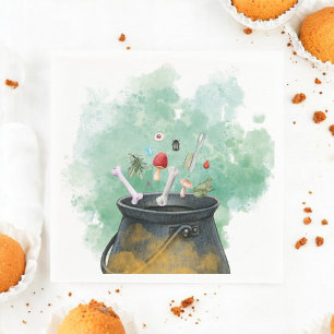 Potions, Spells & Magic Witches Cauldron Halloween Napkin