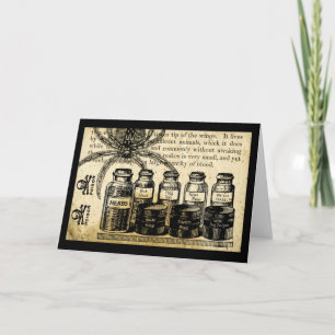 Potions Spider Skull Cross Bones Poison Card