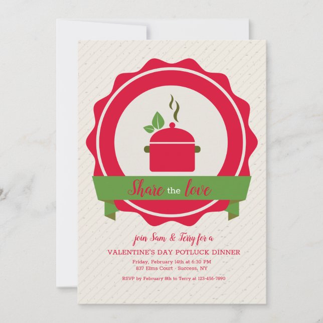 Potluck Dinner Invitation (Front)