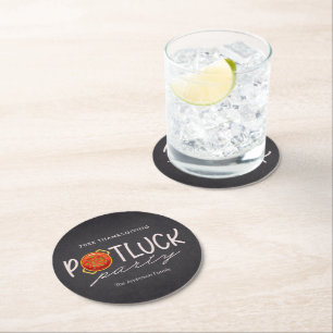 Potluck Party Thanksgiving Party Coaster