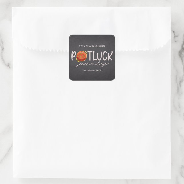 Potluck Party Thanksgiving Sticker Envelope Seal (Bag)