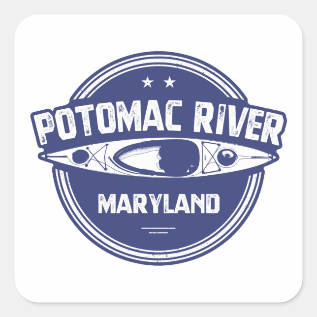 Potomac River, Maryland Square Sticker (Front)