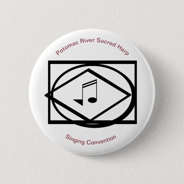 Potomac River Sacred Harp Singing Convention 6 Cm Round Badge (Front)