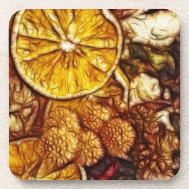 Potpourri Oranges Fractal Coaster (Front)