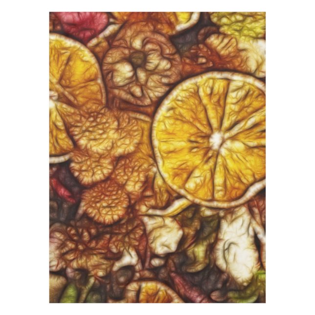 Potpourri Oranges Fractal Tablecloth (Front)