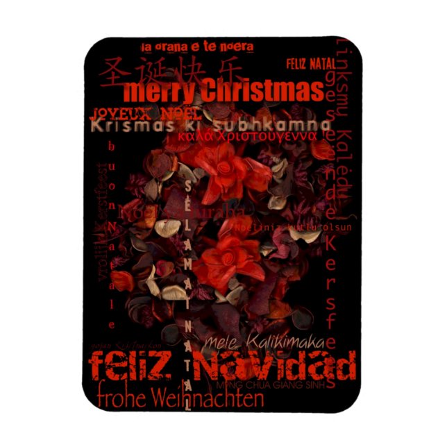 Potpourri World Christmas Navidad Noel P Magnet (Vertical)