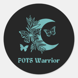 Pots Awareness Chronic Illness Butterfly And Moon Classic Round Sticker