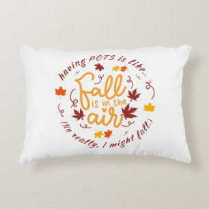 Pots Fall Theme Accent Pillow