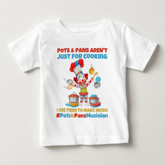 Pots & pans musician baby T-Shirt (Front)