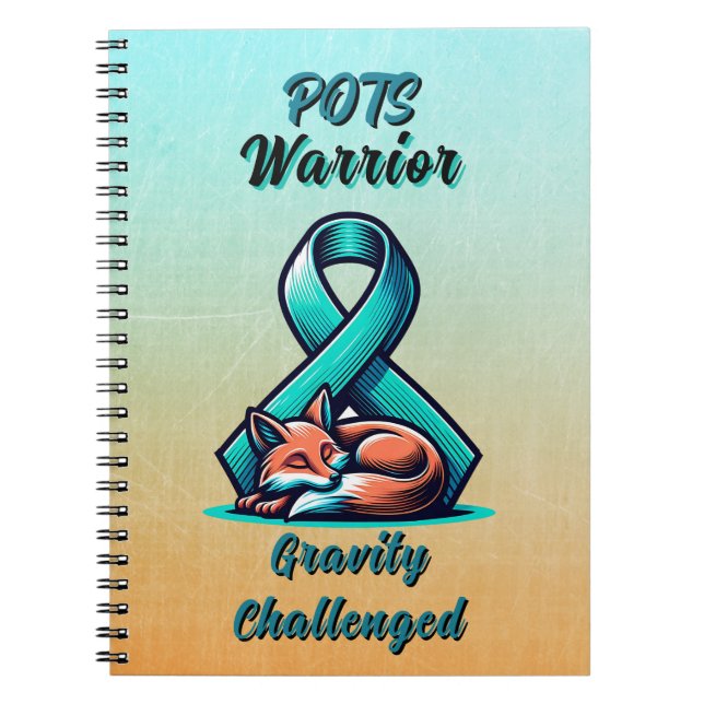 POTS Warrior | Dysautonomia Awareness Ribbon Notebook (Front)