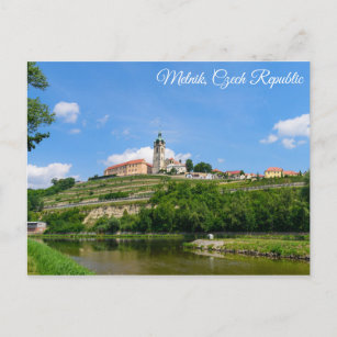 Potscard of the Mělník castle in Czech Republic Postcard