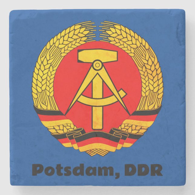 Potsdam, Deutsche Demokratische Republik DDR GDR Stone Coaster (Front)