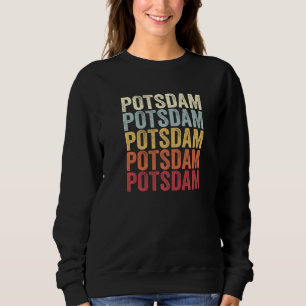 Potsdam New York Potsdam NY Retro Vintage Text Sweatshirt